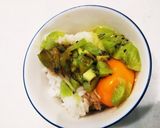 キウイ入り卵かけご飯、醤油味作り方2写真