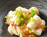 白ねぎの焦がしにんにく炒め、なめ茸がけ♪作り方4写真