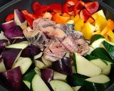 簡単ズボラ♥️夏野菜サバ缶和風アヒージョ作り方4写真