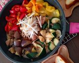 簡単ズボラ♥️夏野菜サバ缶和風アヒージョ作り方11写真