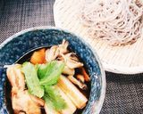 鶏肉と舞茸の出汁が美味しい！つけ蕎麦♪作り方11写真