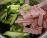 ハムと胡瓜の韓国風サラダ作り方1写真