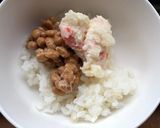 納豆とポテサラ丼作り方2写真