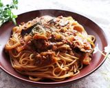 ナスときのこのミートソーススパゲティ作り方6写真