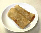 揚げない梅のりチーズ豆腐春巻き作り方4写真