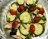 レンジで簡単 ハムと野菜の白ワイン蒸し作り方2写真