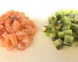 美肌に♪サーモンとキウイの冷製パスタ☆作り方3写真