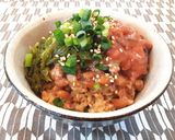 簡単♡オートミールで納豆めかぶ塩辛丼♡作り方2写真