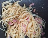 ベーコンのガーリックオイルパスタ作り方3写真