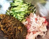 もずくときゅうりとカニカマの酢の物作り方4写真