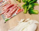 ベーコンとブロッコリーのクリームパスタ♡作り方1写真