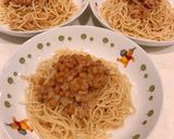 レンジで簡単、ごま醤油ガーリックパスタ作り方5写真
