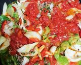 チンゲン菜のミートソーススパゲティ作り方7写真