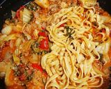 チンゲン菜のミートソーススパゲティ作り方9写真