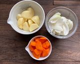 【簡単】【レンチン】黄金比の無水肉じゃが作り方1写真