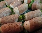 巻いて焼くだけ！豚肉の梅しそチーズソテー作り方5写真