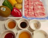 なんちゃって肉団子の酢豚風キウイ入り作り方1写真
