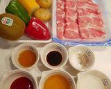 なんちゃって肉団子の酢豚風キウイ入り作り方1写真