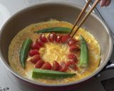 オクラとしらすの和風スパニッシュオムレツ作り方4写真
