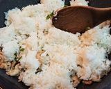 【鶏皮とコーンのガーリックペパー炒飯】作り方7写真