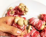 しめじの肉巻き　柚子こしょうバター作り方2写真
