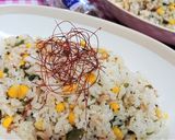 【鶏皮とコーンのガーリックペパー炒飯】作り方10写真