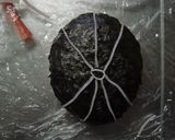 キャラ弁☆簡単　「黒いスパイダーマン♪」作り方3写真