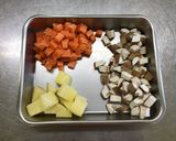 具沢山の豆乳コーンスープ（大人用）作り方1写真