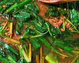 ほうれん草とニラの麻婆スタミナ丼作り方3写真