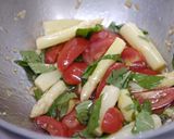 トマトとホワイトアスパラの冷たいパスタ作り方5写真