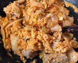 キムチ、凍らせ豆腐、玉子の炒め作り方8写真