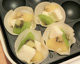 たこ焼き器と餃子の皮で☆キウイスイーツ作り方3写真