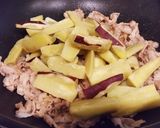 サツマイモと豚肉の甘辛炒め作り方6写真