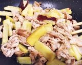 サツマイモと豚肉の甘辛炒め作り方8写真