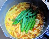 レトルトカレーとニラで✿カツカレーうどん作り方5写真