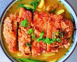 レトルトカレーとニラで✿カツカレーうどん作り方7写真