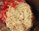 絶品✨トマトと生ハムの冷製パスタ✨作り方2写真