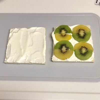 キウイを使ったフルーツサンドケーキ by ちぃさんち 【クックパッド