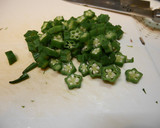 オクラとみょうがの梅風味のご飯のおとも作り方2写真