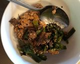 納豆とニラ・サンマ缶詰日のご飯作り方2写真