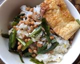納豆とニラ・サンマ缶詰日のご飯作り方3写真