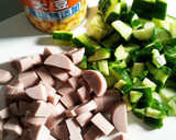 魚肉ソーセージときゅうりの大豆サラダ作り方1写真