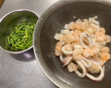 にんにくの芽と海鮮ミックス炒め作り方1写真