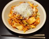 即席ラーメンで♪豚キムチ餡かけラーメン☆作り方7写真