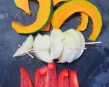 夏野菜のＧＫグリル焼き☆塩とオリーブ油で作り方1写真