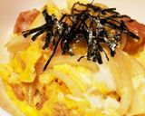 レンジで簡単☆焼き鳥缶詰で☆絶品親子丼作り方5写真