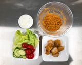 野菜たっぷり唐揚げのピリ辛サラダ作り方5写真