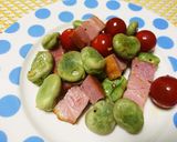 美味しい♡そら豆とベーコンのにんにく炒め作り方5写真