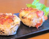 ベーコンと塩昆布とチーズの焼きおにぎり作り方4写真