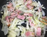 豆苗の豆乳クリームパスタ作り方3写真
